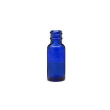 15ml cobalt blue Boston Round glass bottle with 18mm neck