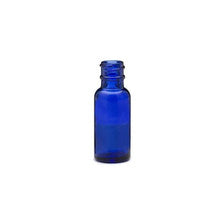 15ml cobalt blue Boston Round glass bottle with 18mm neck