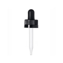 18-400 black PP CRC dropper with 64mm glass pipette