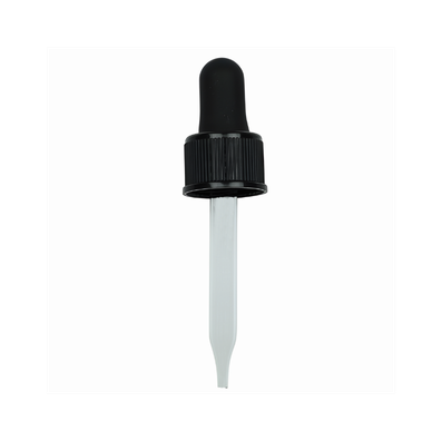 18-400 Black PP Non-CRC Dropper, 64mm Glass Pipette (1000 pcs)