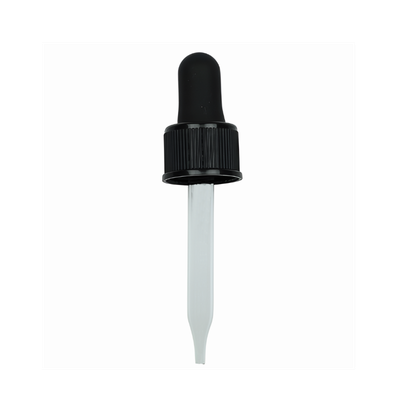 18-400 Black PP Non-CRC Dropper, 66mm Glass Pipette (1000 pcs)