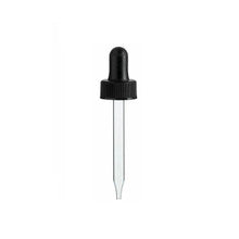 20-400 black PP non-CRC dropper with 76mm glass pipette