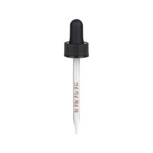 20-400 black PP non-CRC dropper with 91mm graduated glass pipette