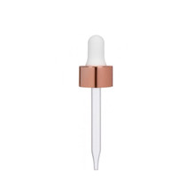 Glass dropper with rose gold closure and 76mm pipette for 1 oz bottles