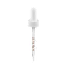 White dropper with graduated 91mm pipette for 2 oz bottles