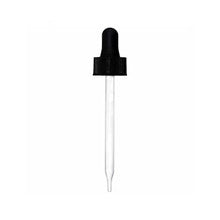 22-400 black PP CRC dropper with 108mm glass pipette