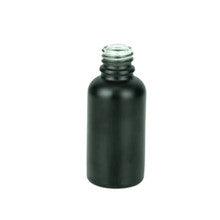 60ml matte black coated Boston Round glass bottle, 20mm neck