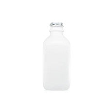 60ml matte white coated Boston Round glass bottle, 20mm neck