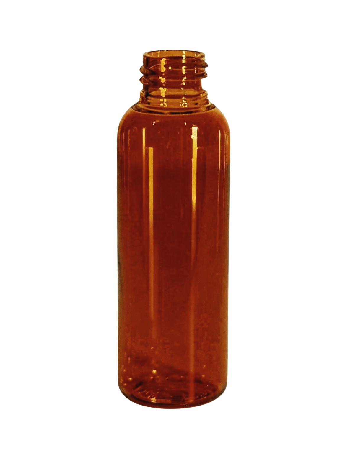 60ml amber PET Cosmo Round bottle with 20-410 neck