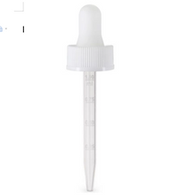 White dropper with graduated PP pipette for 1 oz bottles, 20-400